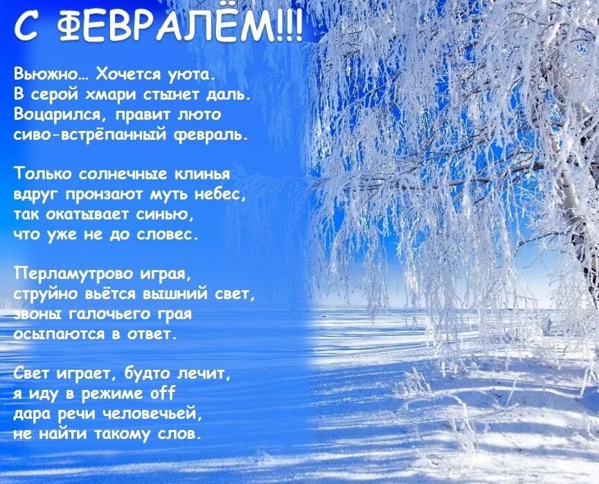 С февралём! Открытка)