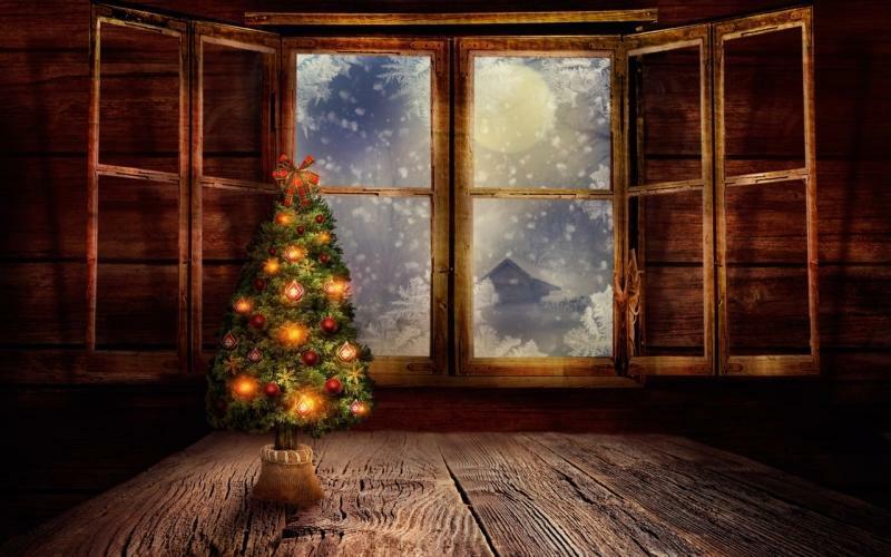 Зима за окном