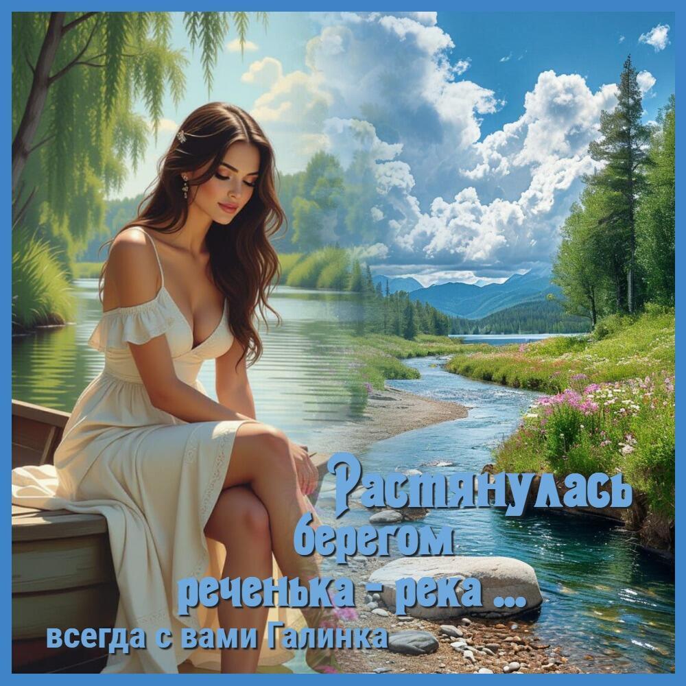 Растянулась берегом реченька-река Галинка Багрецова
