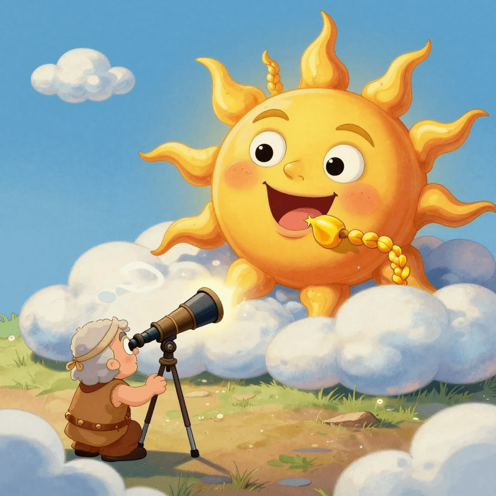 Солнце съев кометы хвост