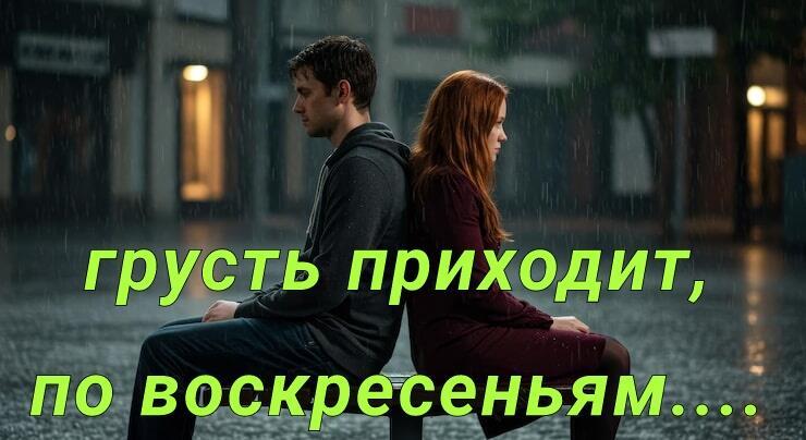 ГРУСТЬ ПРИХОДИТ ПО ВОСКРЕСЕНЬЯМ..