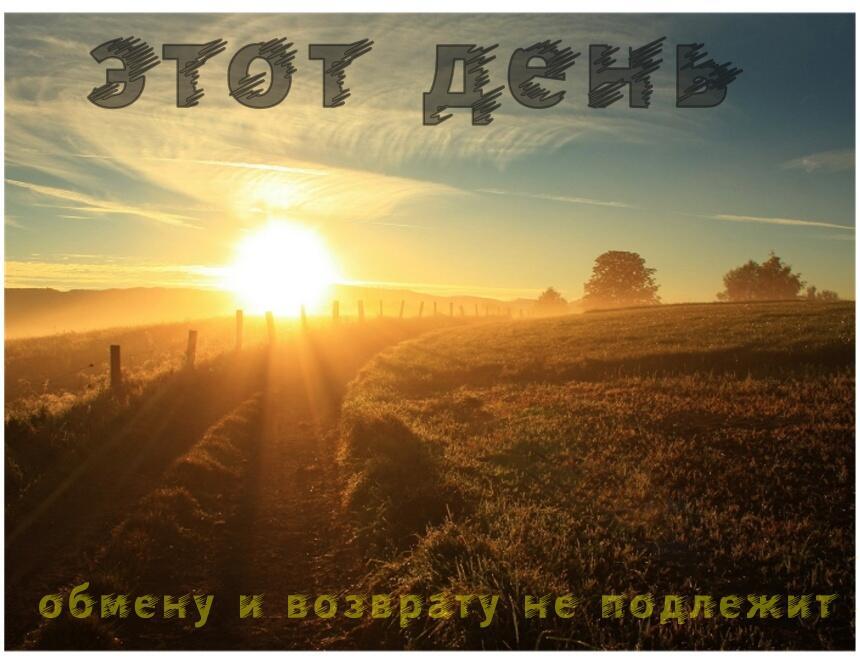 Живите днём сегодняшним