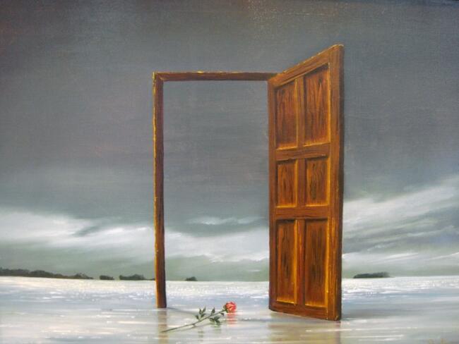 Открытая картина. Картина дверь. Двери на картинах художников. Приоткрытая дверь в живописи. Открытая дверь живопись.