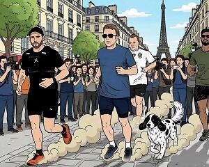 17. Коль Макрон с девицей мчится!
