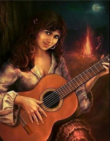 Ночь под чёрными ресницами...