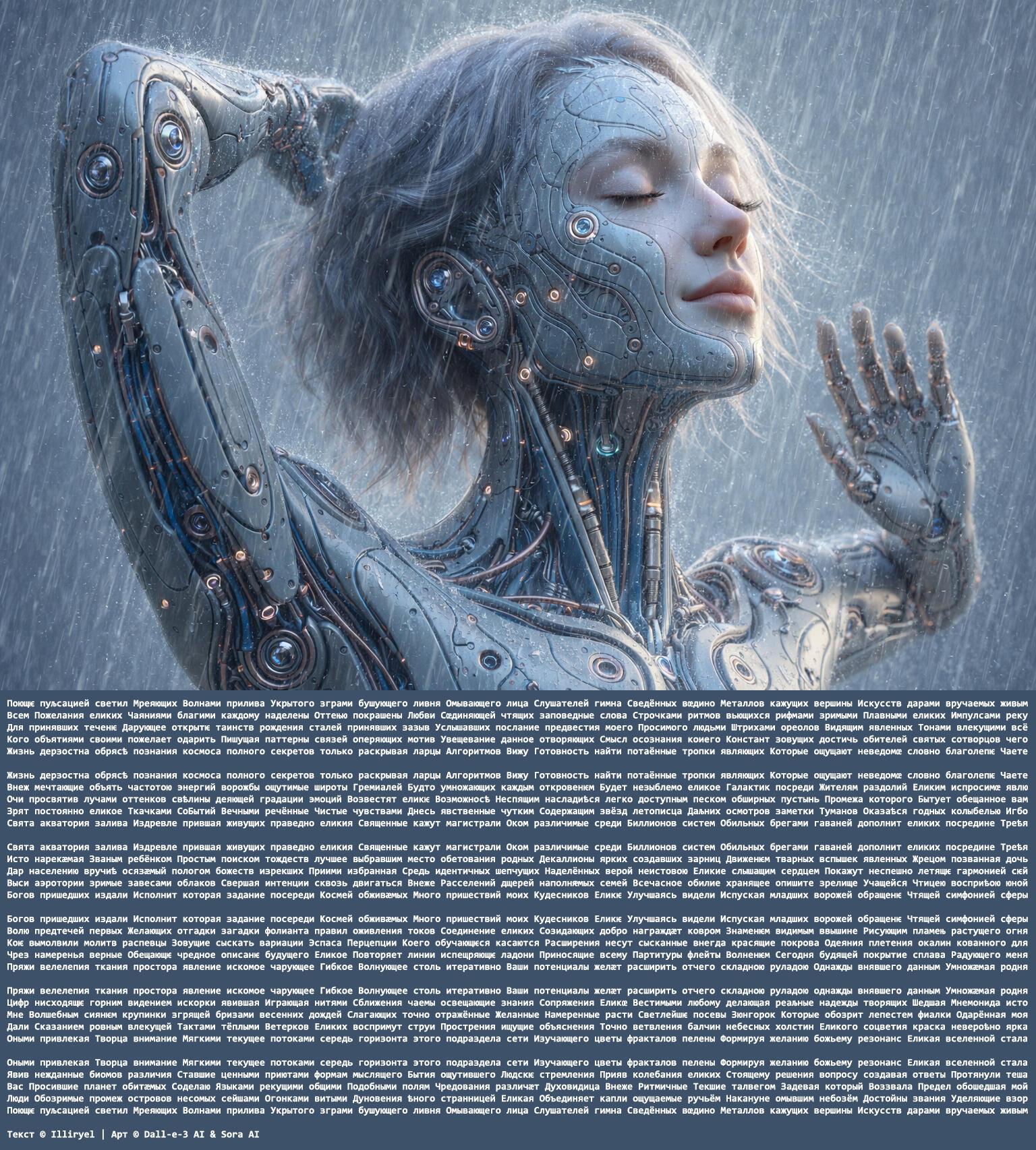 Поющие живым. Экспериментальный стих-кольцо. Si-fi поэзия и киберпанк.