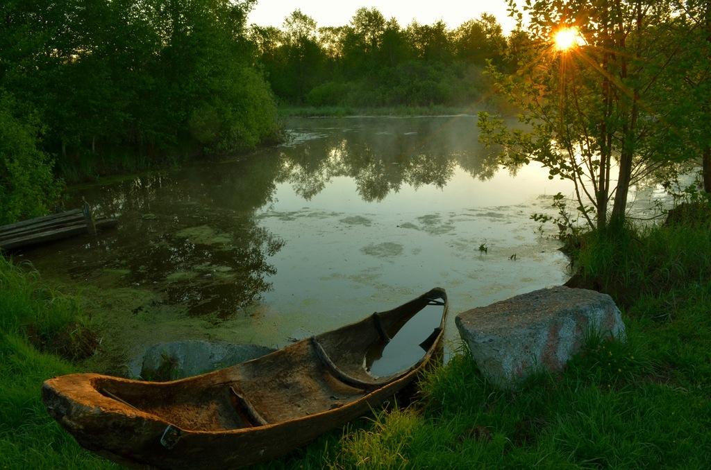 Лодка в Лесной реке