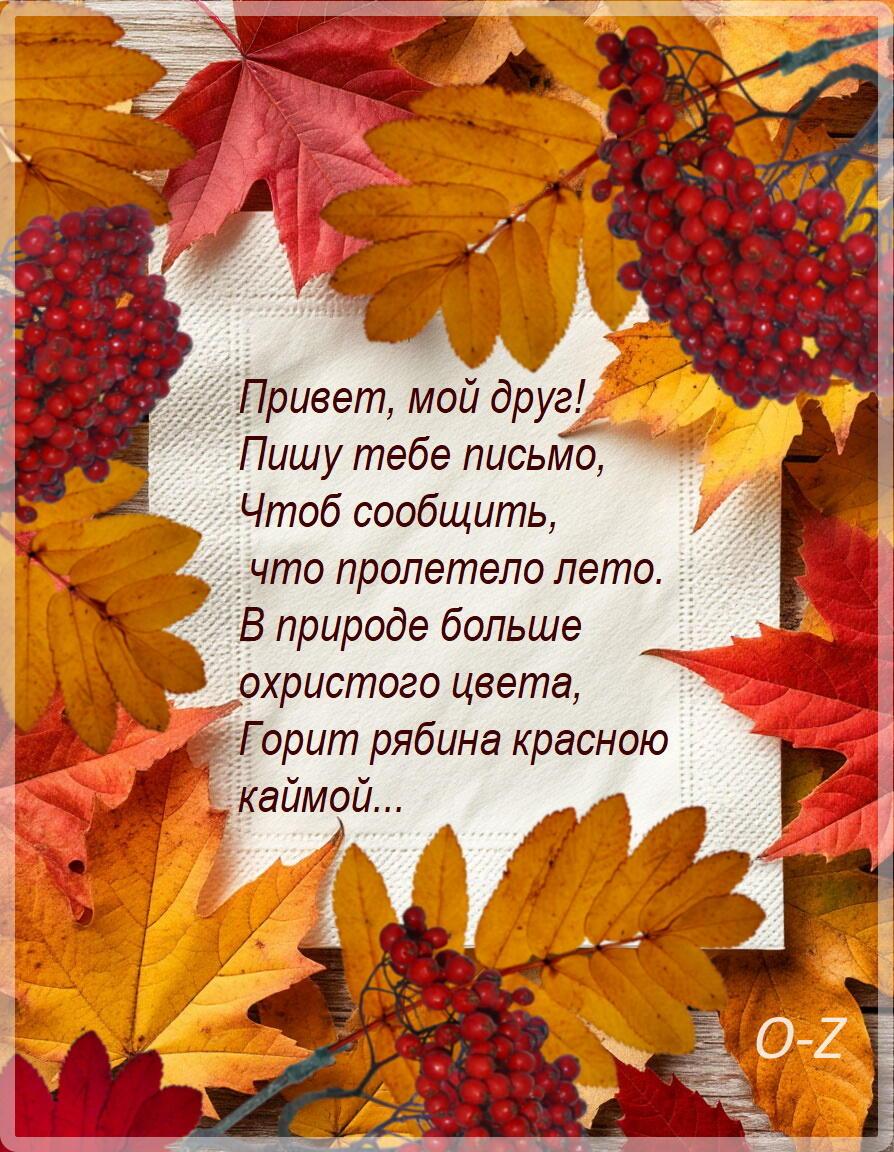 Привет, мой друг! Пишу тебе письмо...