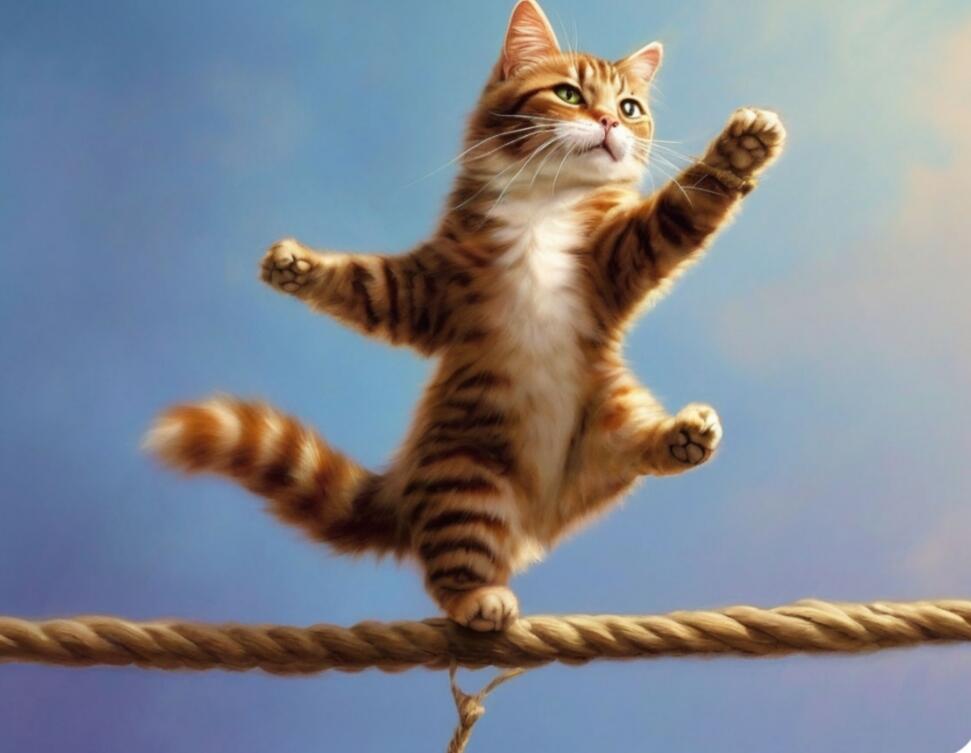 Кот акробат - для детей