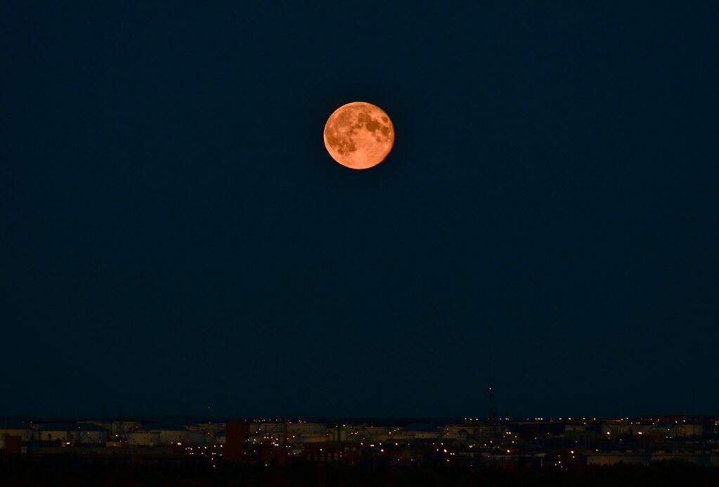 Почему сегодня луна оранжевая. Оранжевая Луна. Оранжевая Луна на небе. Темно оранжевая Луна. Огромная оранжевая Луна.