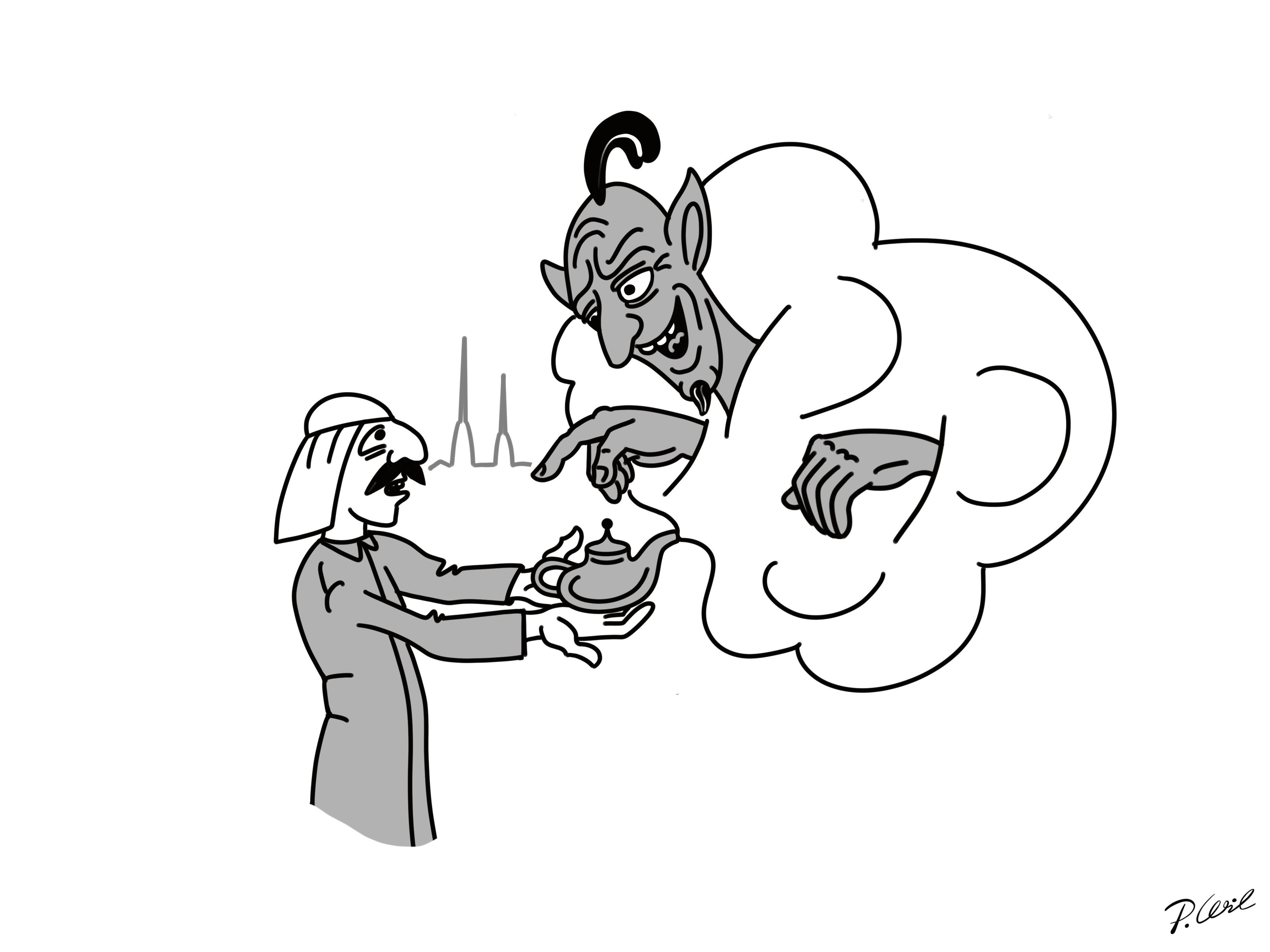 МИГРАНТ И ДЖИНH (немецкий анекдот)