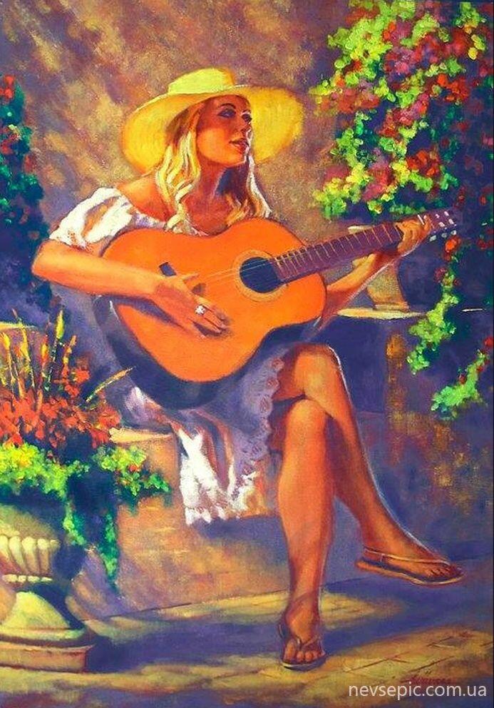 Девушка с гитарой 