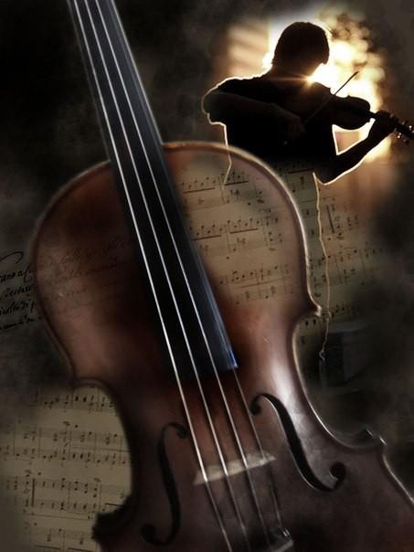 Во тьме ночной страдает скрипка...