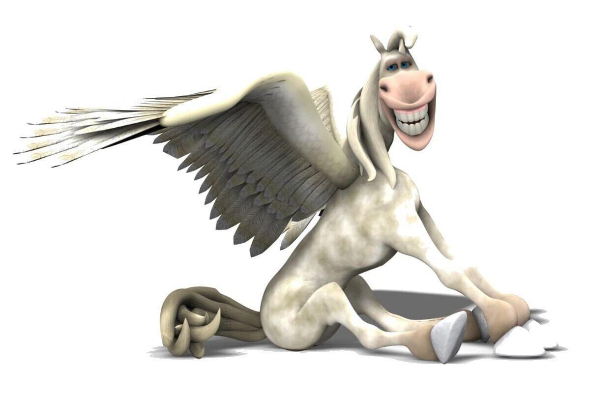 Ещё и ржёт, крылатый гад