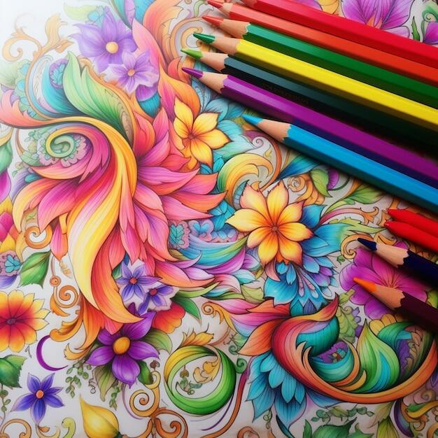 ЦВЕТ  ЗА  ЦВЕТОМ  В  ПОГОНЕ - ( ко дню карандаша )