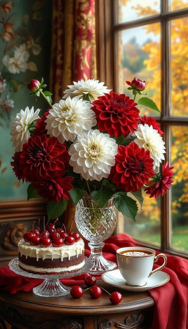 Там за окном шагает осень.