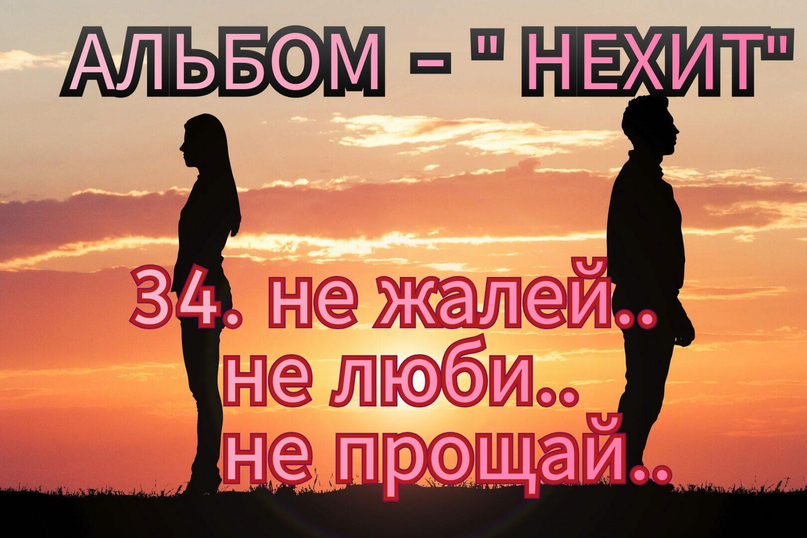 34. НЕ ЖАЛЕЙ, НЕ ЛЮБИ, НЕ ПРОЩАЙ..