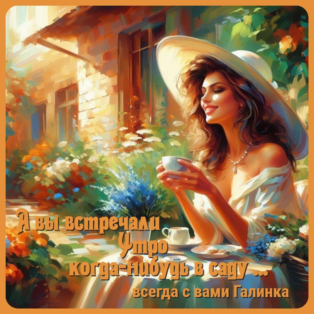 А вы встречали утро когда-нибудь в саду      Галинка Багрецова