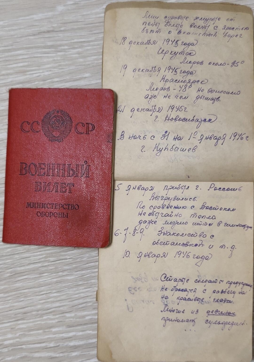 Строки из отцовского дневника