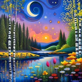 Густеет ночь над деревушкой...