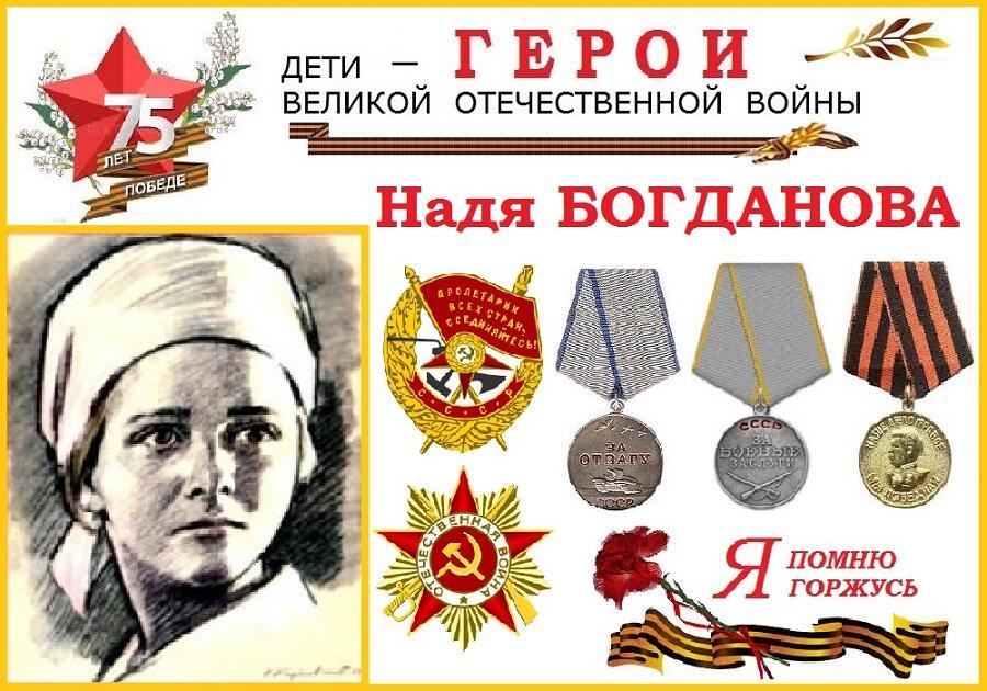 Галерея детей-Героев: Надя Богданова.