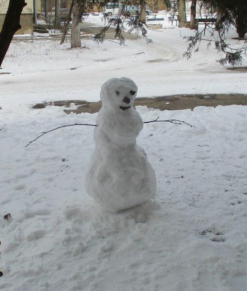 Снеговик в Крыму