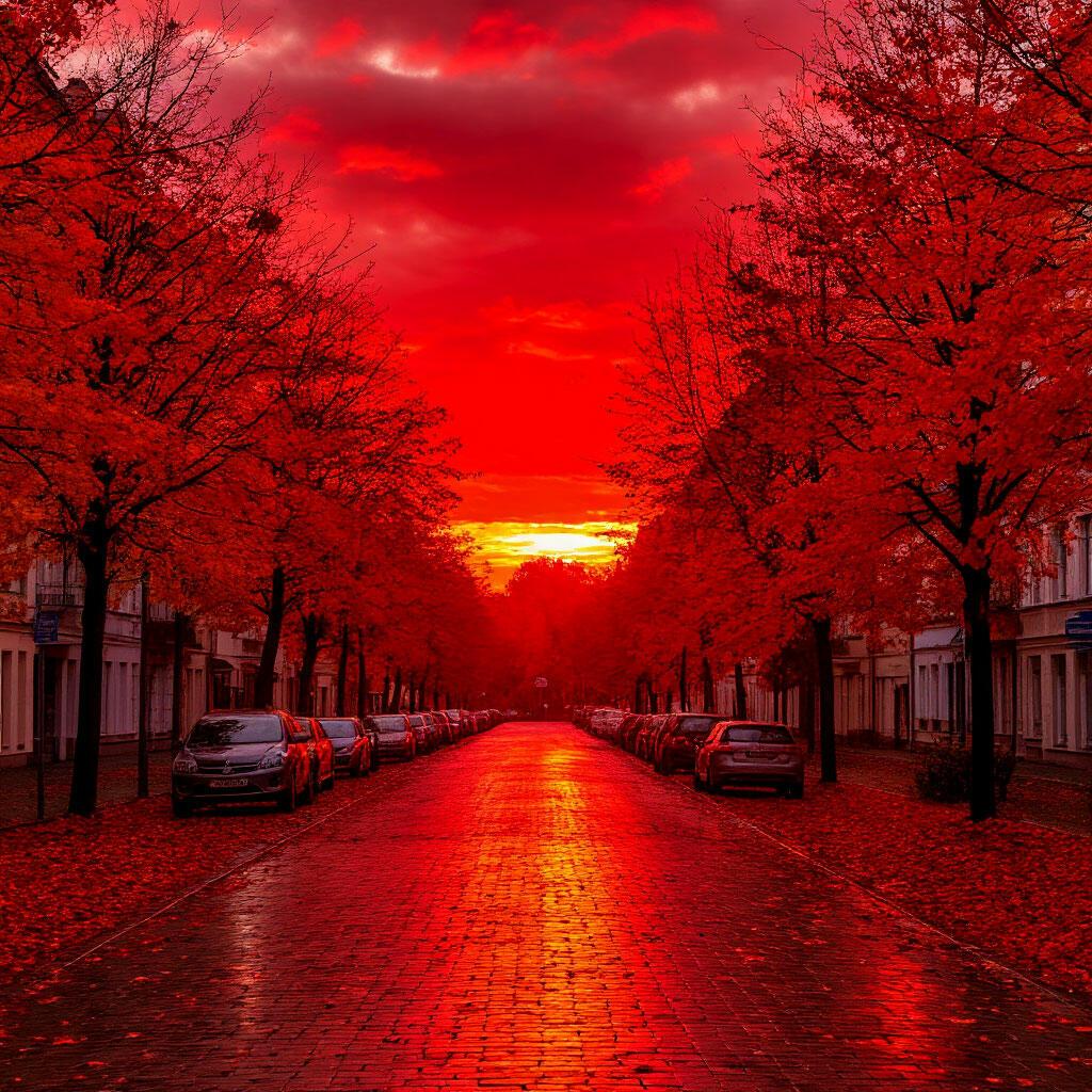 Закат расплавил медь и позолоту