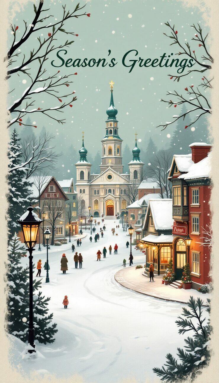 "Зимний пейзаж."