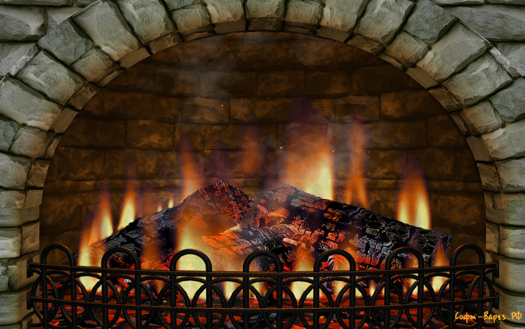 Разгорелись поленья в камине