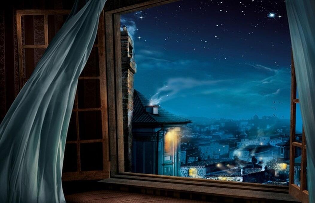 С небес глядит в окно звезда