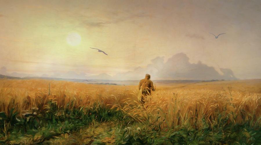 Последовательность над полем. Мясоедов дорога во ржи. Дорога во ржи картина Мясоедова. «Дорога во ржи» (1866).