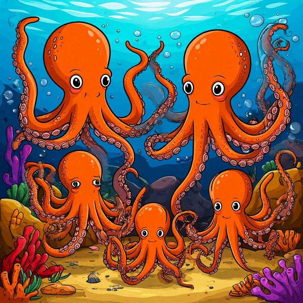 Я рисую осьминожек