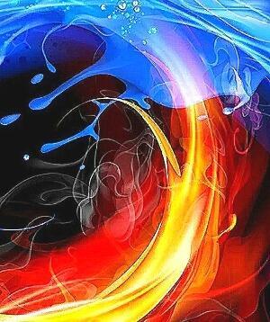 Синий цвет наблюдает за красным