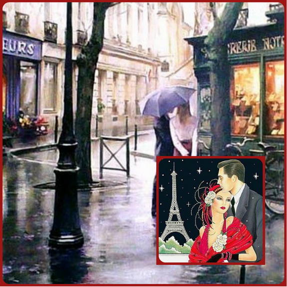 Мокрые улицы, дождь и Париж,   ...