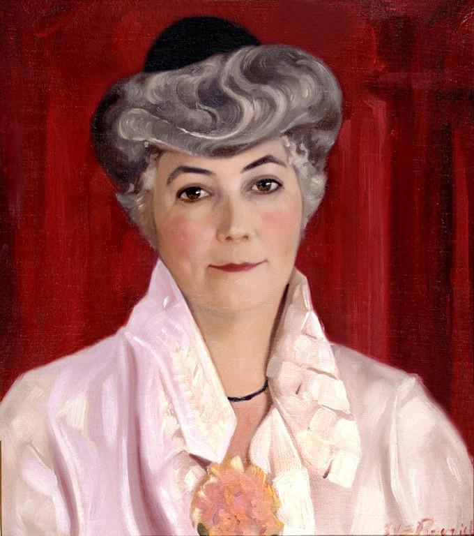 У портрета Елены Ивановны Рерих