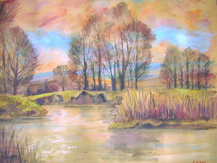 озеро осеннее