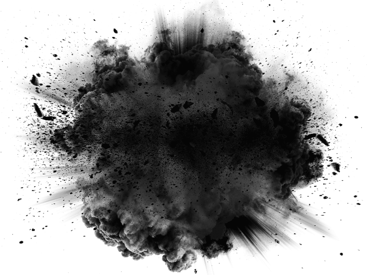 Взрыв черно белый