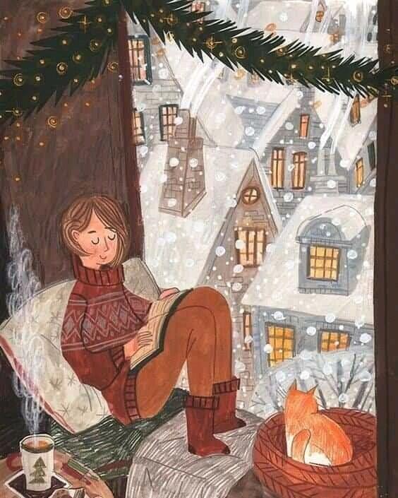 Зимний вечер с книгой