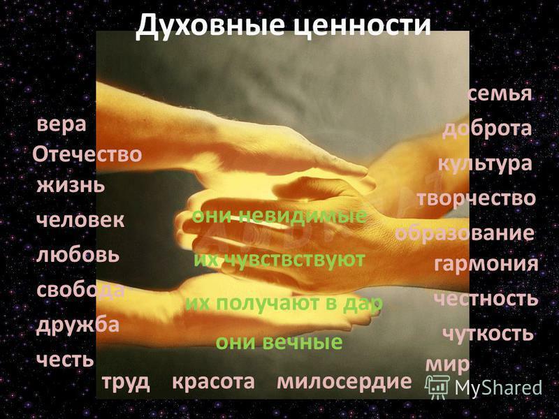 ДУХОВНЫЕ ЦЕННОСТИ