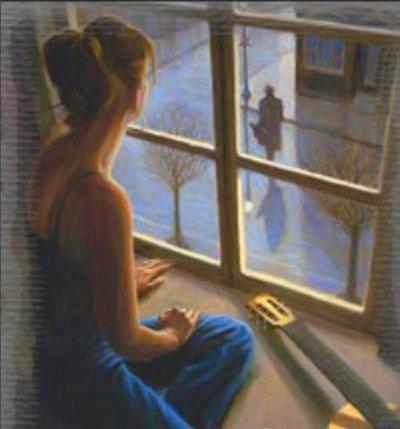 Снова вижу в окне Вас с гитарой...