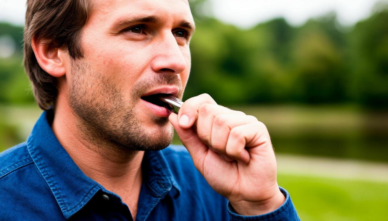 Свисток в руках