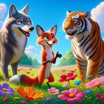 Волк, лиса и тигр  Сказка в стихах