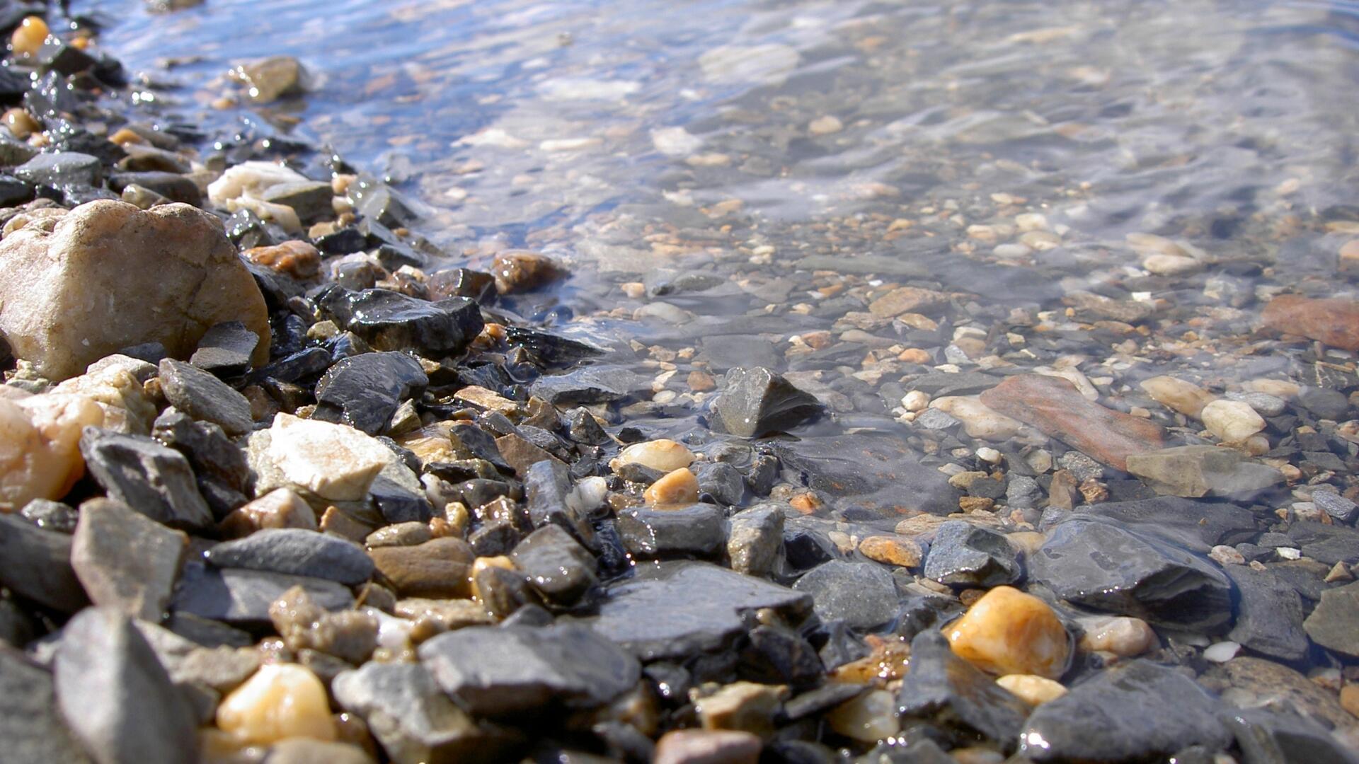 И тихая прозрачная вода. Галечный пляж Лазаревское. Река Репруа. Галечный берег реки. Каменистый пляж.