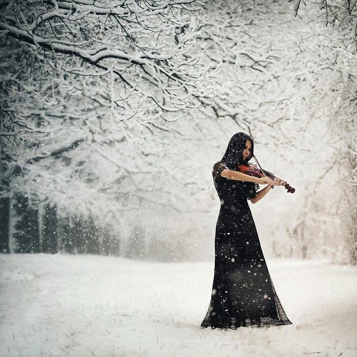 Мороз и снег… и скрипка.
