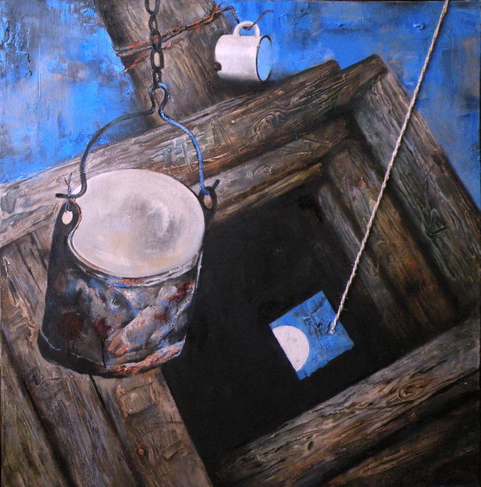 Месяц вылез из мглистой завесы