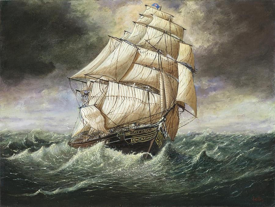 Почему художники рисуют корабль в шторм (!) под всеми парусами? 