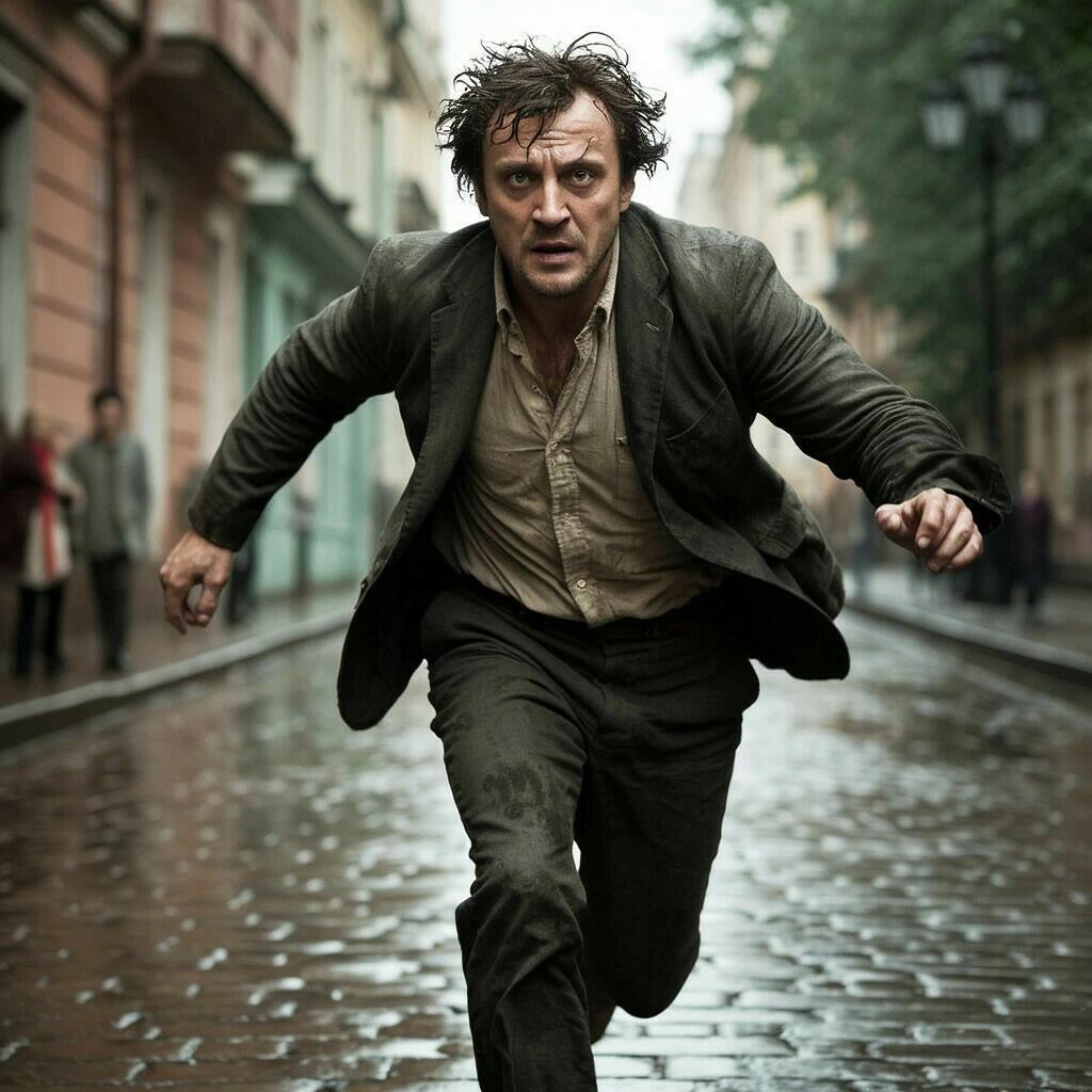 История глазми Ивана Бездомного. Погоня.