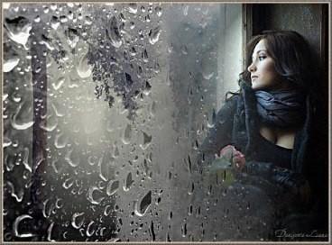 Дождь шлёпает по лужам