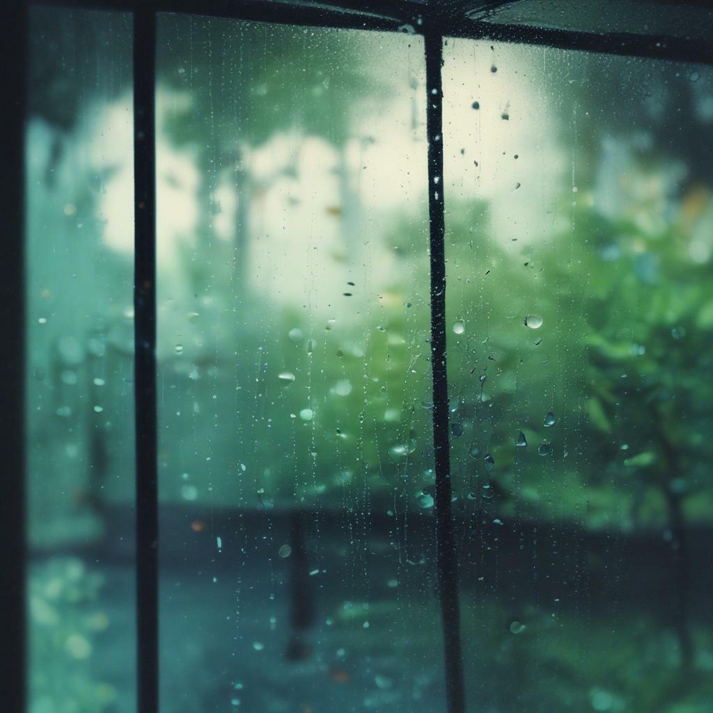 Rain is playing under the window