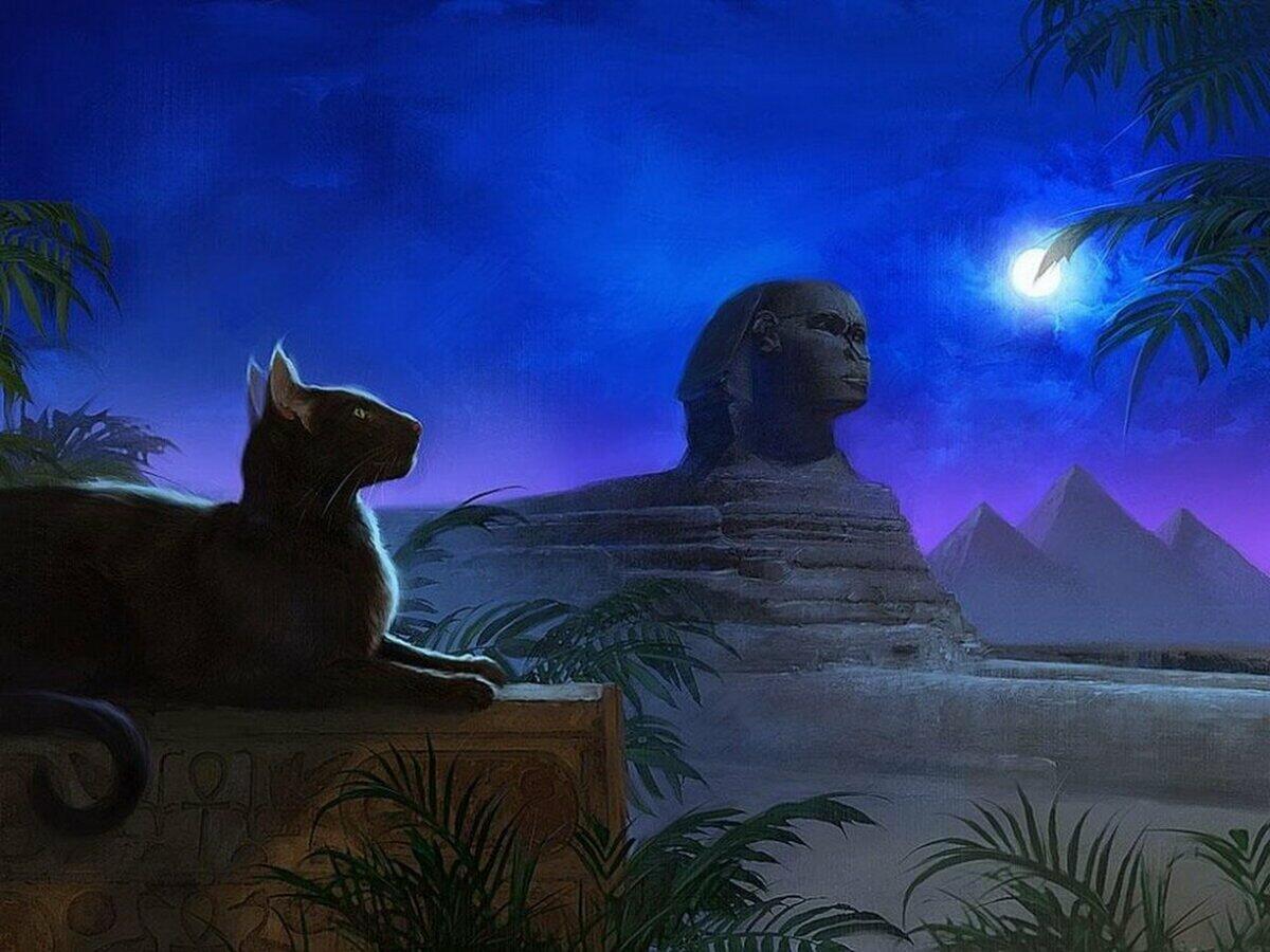 Египет сфинкс пирамиды фэнтези